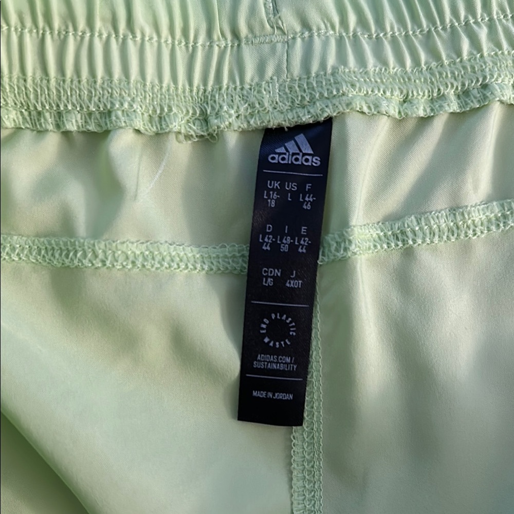 Adidas Women's Lime Green Shorts - Picture 2 of 3